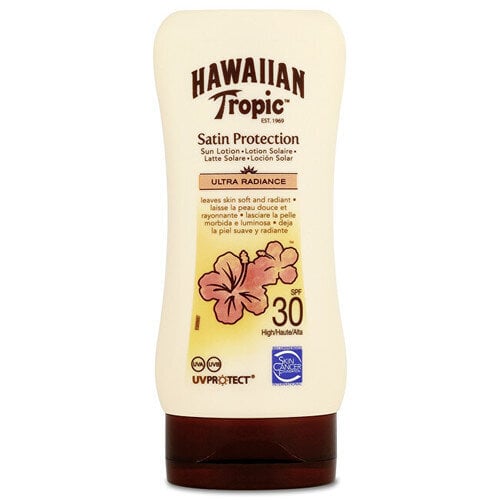 Kremas nuo saulės Hawaiian Tropic Satin Protection Sun Lotion SPF 30, 180ml kaina ir informacija | Kremai nuo saulės | pigu.lt
