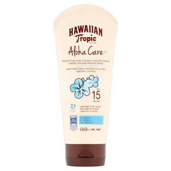 Pienelis nuo saulės Hawaiian Tropic Aloha Care Protective Sun Lotion Mattifies Skin SPF 15, 180ml цена и информация | Кремы от загара | pigu.lt