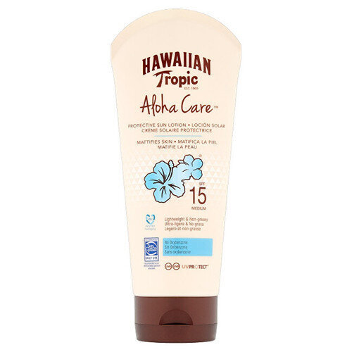 Pienelis nuo saulės Hawaiian Tropic Aloha Care Protective Sun Lotion Mattifies Skin SPF 15, 180ml kaina ir informacija | Kremai nuo saulės | pigu.lt