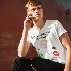 Marškinėliai "Šaltibarščiai skambina" kaina ir informacija | Originalūs marškinėliai | pigu.lt