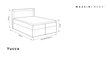 Lova Mazzini Beds Yucca 140x200 cm, geltona цена и информация | Lovos | pigu.lt