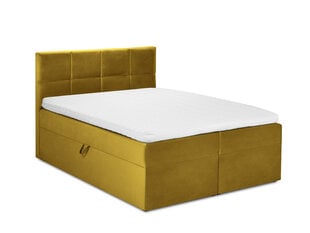 Кровать Mazzini sofas Afra 160x200 см, желтая цена и информация | Кровати | pigu.lt