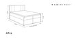 Lova Mazzini sofas Afra 140x200 cm, šviesiai mėlyna kaina ir informacija | Lovos | pigu.lt