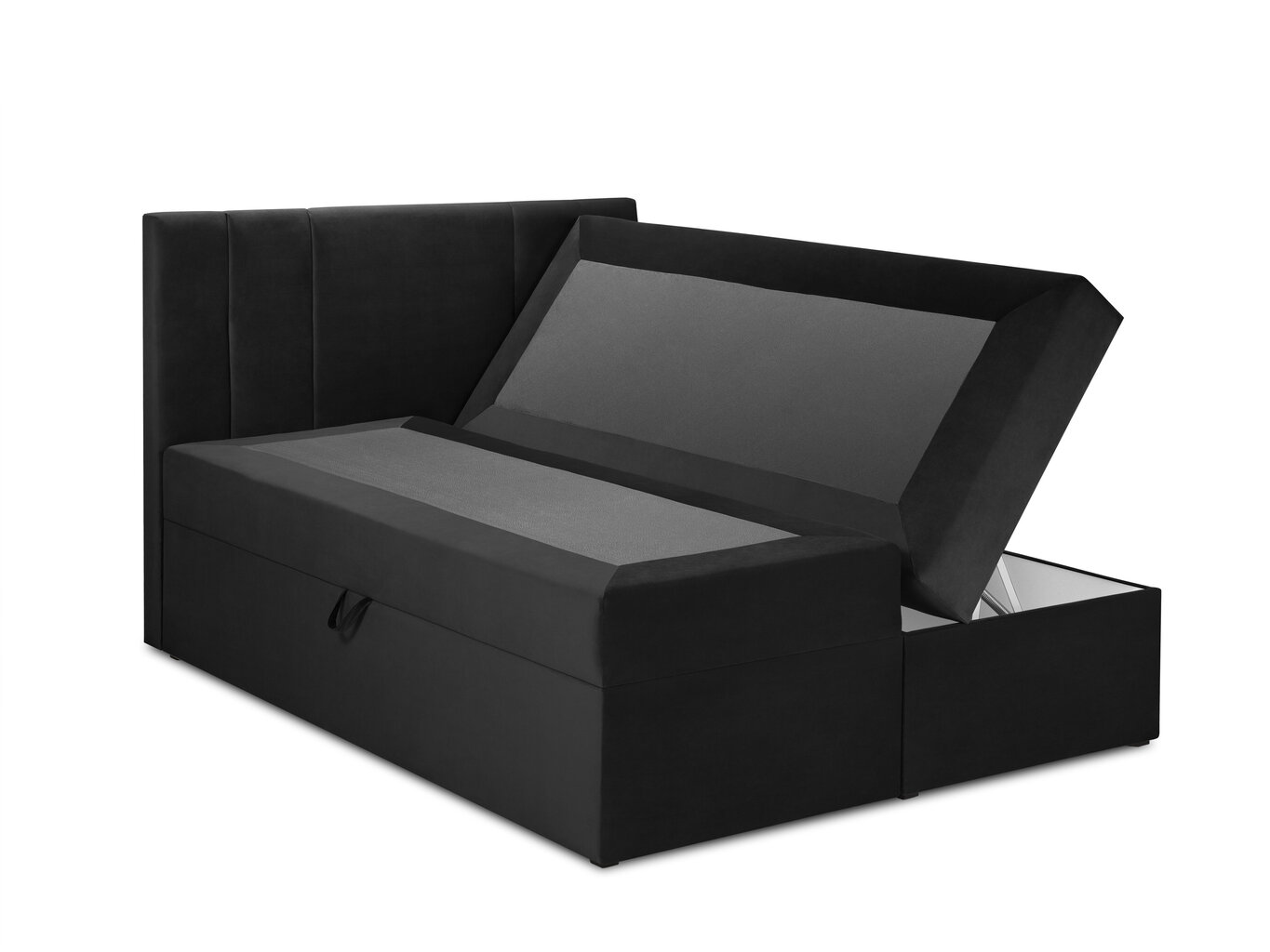 Lova Mazzini sofas Afra 140x200 cm, juoda kaina ir informacija | Lovos | pigu.lt