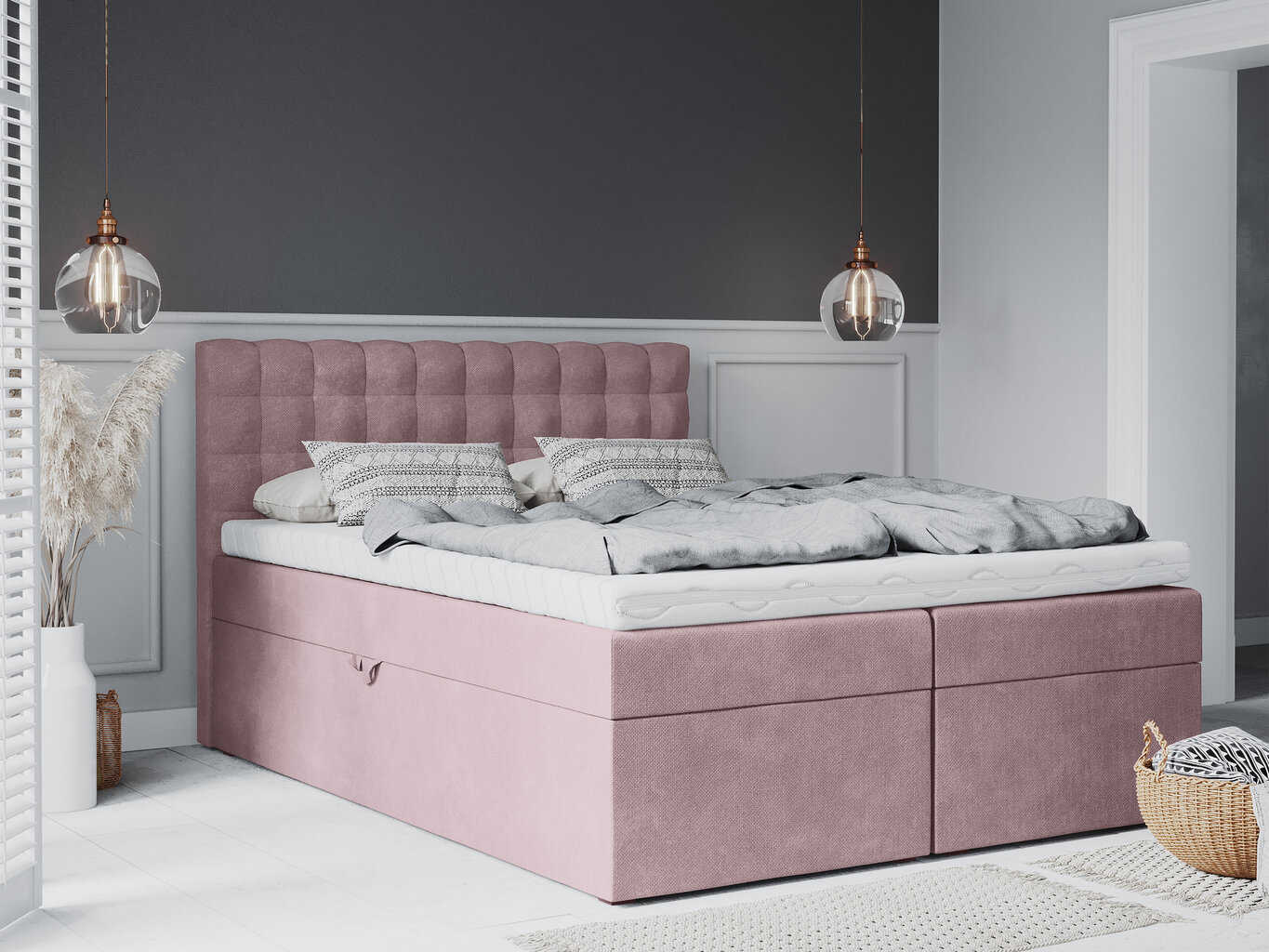 Lova Mazzini Beds Jade 140x200 cm, rožinė kaina ir informacija | Lovos | pigu.lt