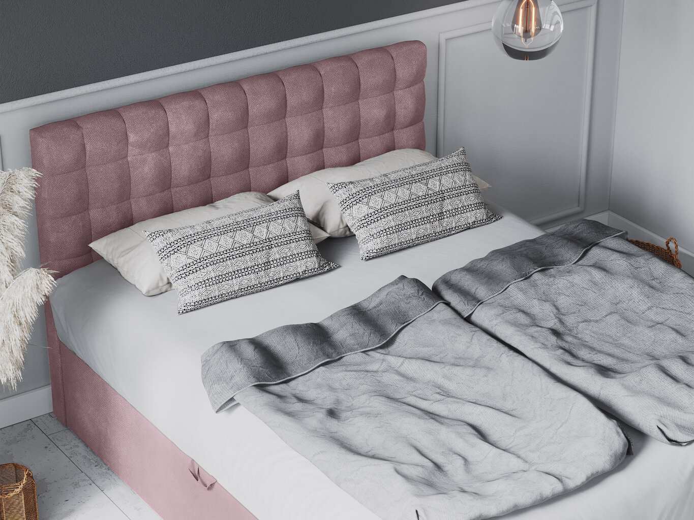 Lova Mazzini Beds Jade 140x200 cm, rožinė kaina ir informacija | Lovos | pigu.lt