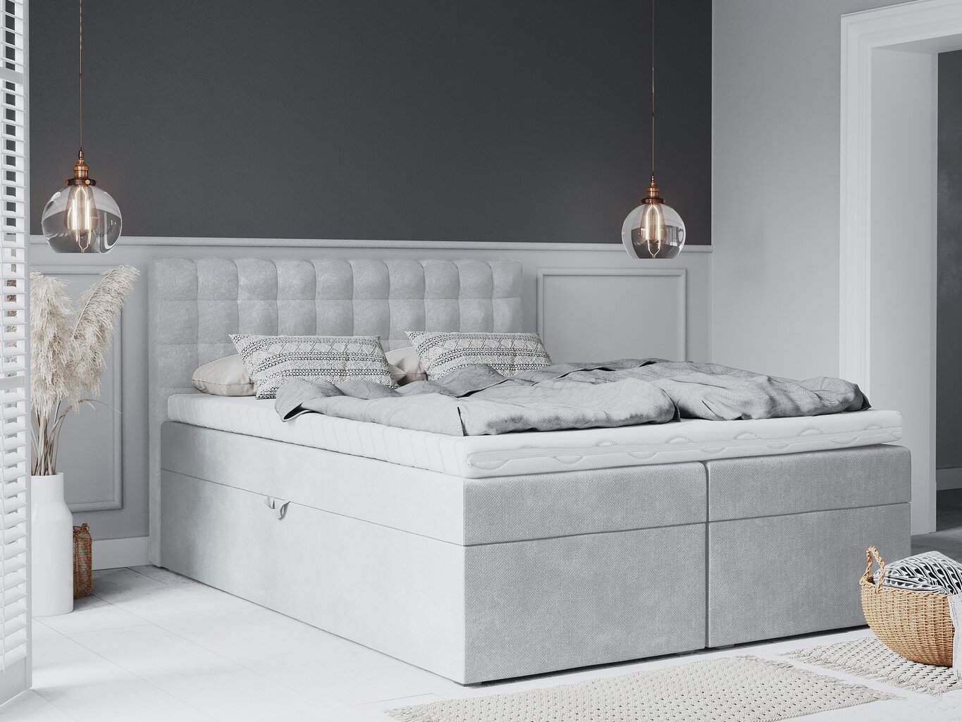 Lova Mazzini Beds Jade 140x200 cm, šviesiai pilka цена и информация | Lovos | pigu.lt