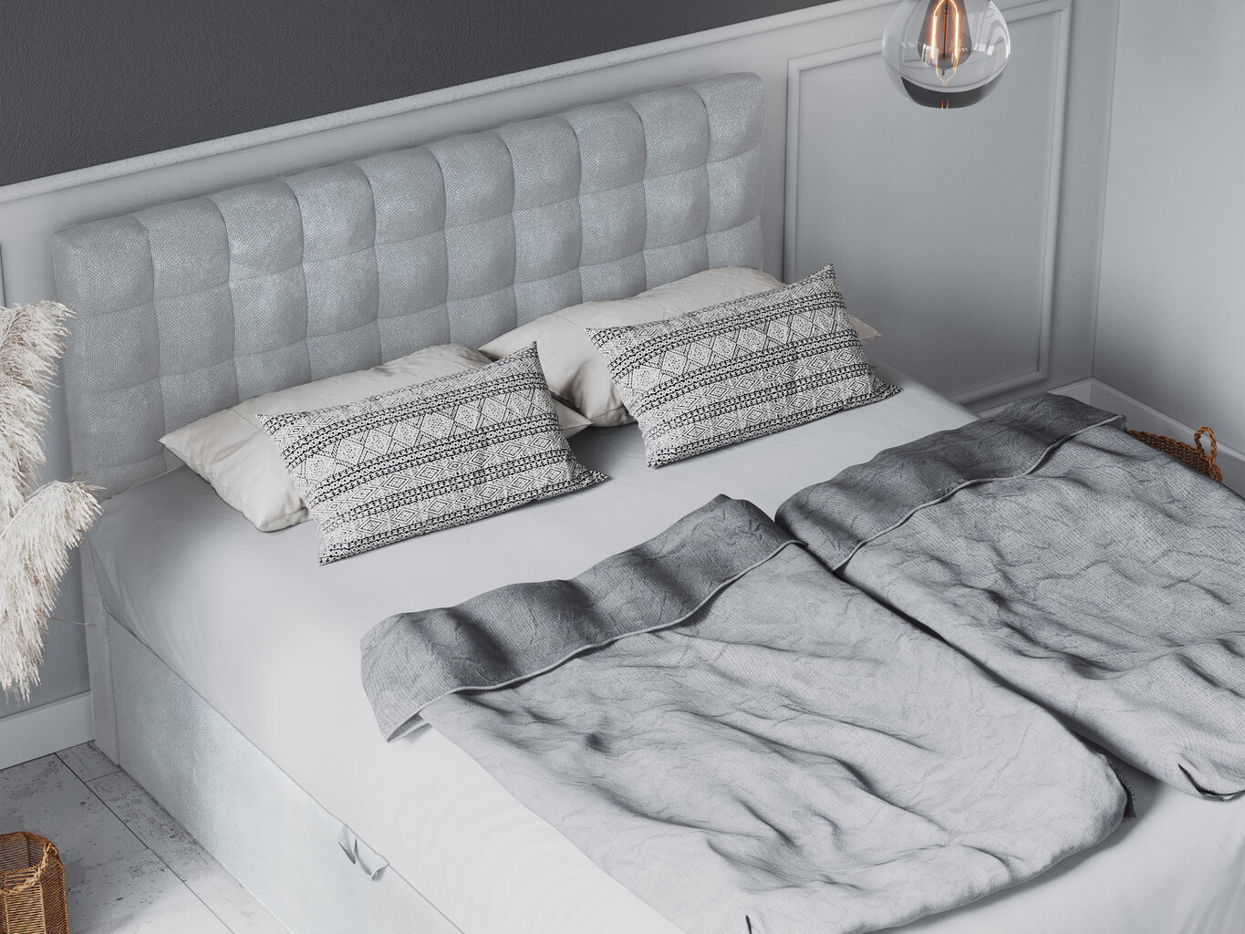 Lova Mazzini Beds Jade 140x200 cm, šviesiai pilka kaina ir informacija | Lovos | pigu.lt