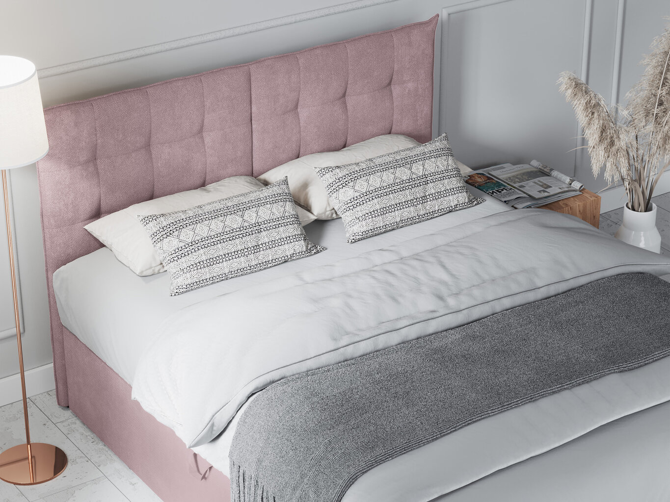 Lova Mazzini Beds Echaveria 140x200 cm, rožinė kaina ir informacija | Lovos | pigu.lt