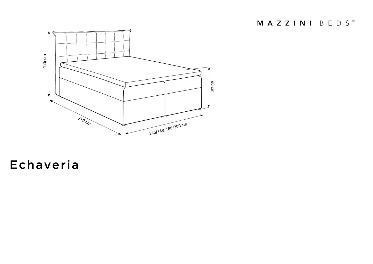 Lova Mazzini Beds Echaveria 160x200 cm, tamsiai mėlyna цена и информация | Lovos | pigu.lt
