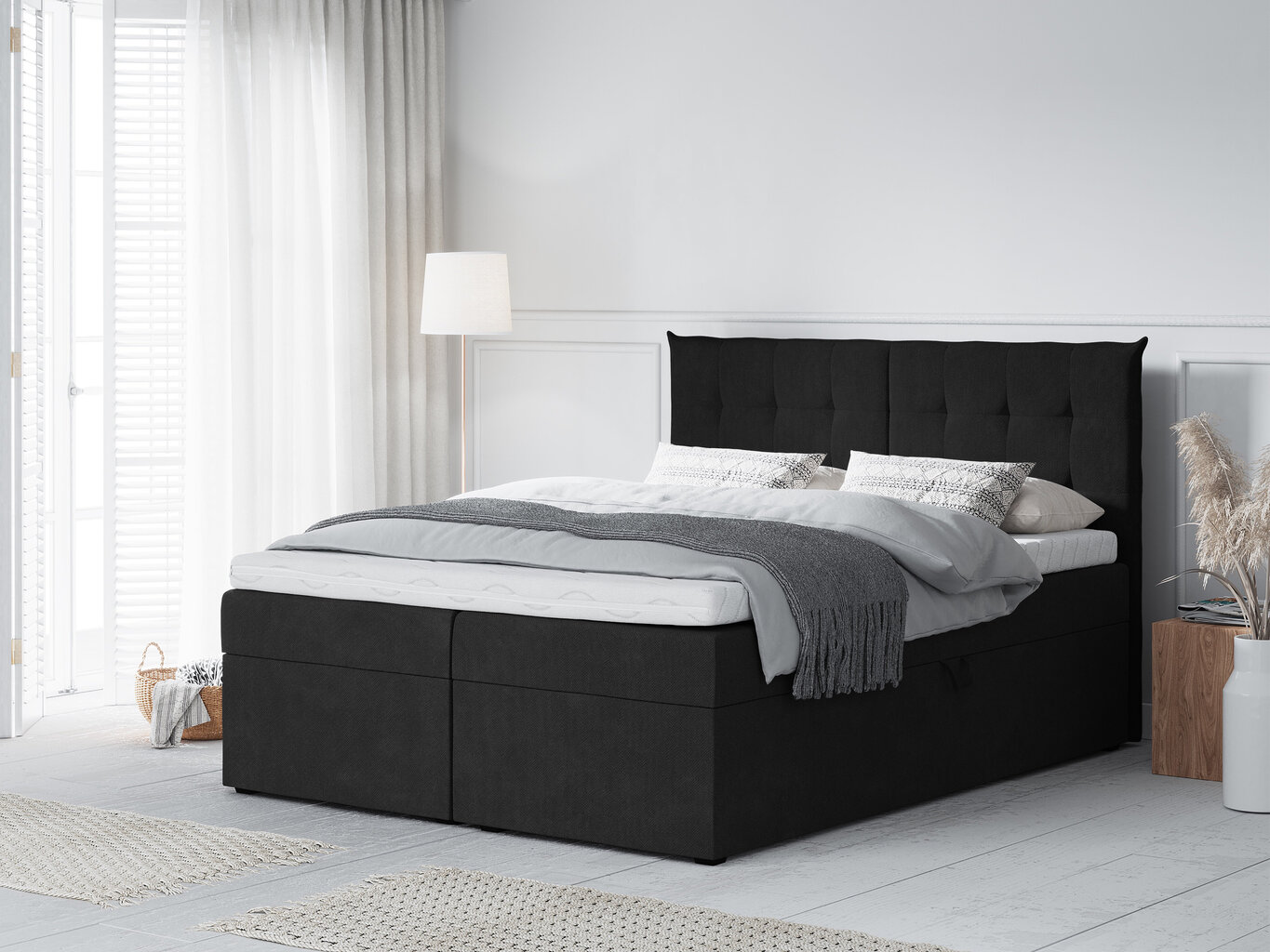 Lova Mazzini Beds Echaveria 160x200 cm, juoda kaina ir informacija | Lovos | pigu.lt