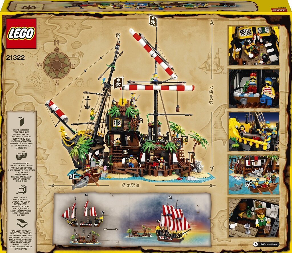 21322 LEGO® Ideas Barakudų įlankos piratai kaina ir informacija | Konstruktoriai ir kaladėlės | pigu.lt