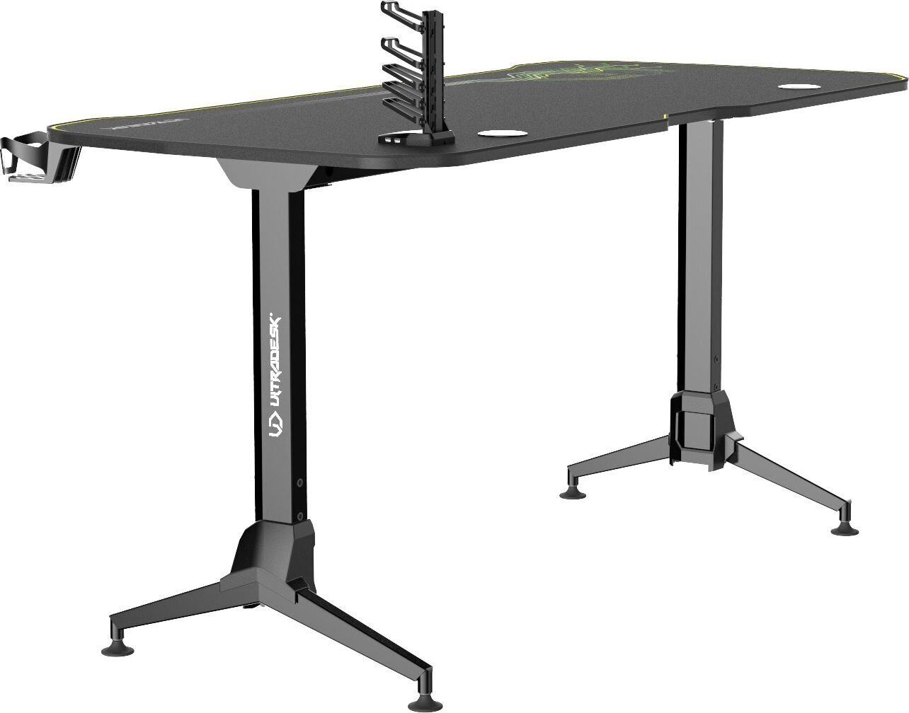 Žaidimų stalas Ultradesk Grand Green, juodas/žalias цена и информация | Kompiuteriniai, rašomieji stalai | pigu.lt