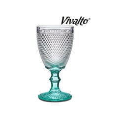 Skaidraus stiklo vyno taurė “Dots” turkio spalvos kojele 230ml, 1 vnt. kaina ir informacija | Taurės, puodeliai, ąsočiai | pigu.lt