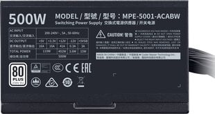 Cooler Master MPE-5001-ACABW-NL kaina ir informacija | Maitinimo šaltiniai (PSU) | pigu.lt