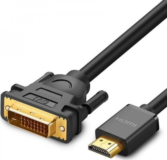Ugreen HD106 laidas HDMI-DVI, 3 m, juodas kaina ir informacija | Kabeliai ir laidai | pigu.lt