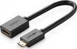 Ugreen vaizdo adapteris mini HDMI į HDMI, 22 cm, juodas kaina ir informacija | Adapteriai, USB šakotuvai | pigu.lt