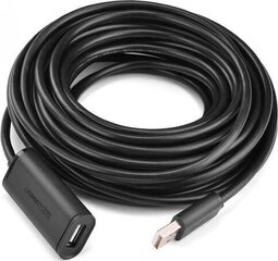 Kabel przedłużający USB 2.0 UGREEN US121, aktywny, 20m (czarny) цена и информация | Кабели для телефонов | pigu.lt