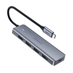 Концентратор Ugreen CM219 USB 3.0, USB-C, micro USB, серый цена и информация | Адаптеры, USB-разветвители | pigu.lt