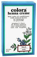 Dažai chnos pagrindu, Colora Henna Powder Black, 60 ml kaina ir informacija | Plaukų dažai | pigu.lt