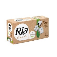 Tamponai Ria Organic, 16 vnt. kaina ir informacija | Tamponai, higieniniai paketai, įklotai | pigu.lt