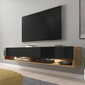 TV staliukas Selsey Wander 180 LED, rudas/juodas kaina ir informacija | TV staliukai | pigu.lt