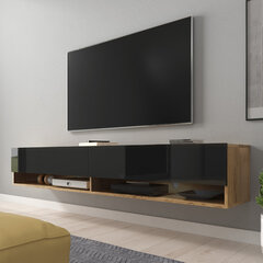 ТВ столик Selsey Wander 180, коричневый/черный цена и информация | Тумбы под телевизор | pigu.lt