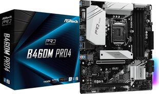 ASRock B460M Pro4 kaina ir informacija | Pagrindinės plokštės | pigu.lt