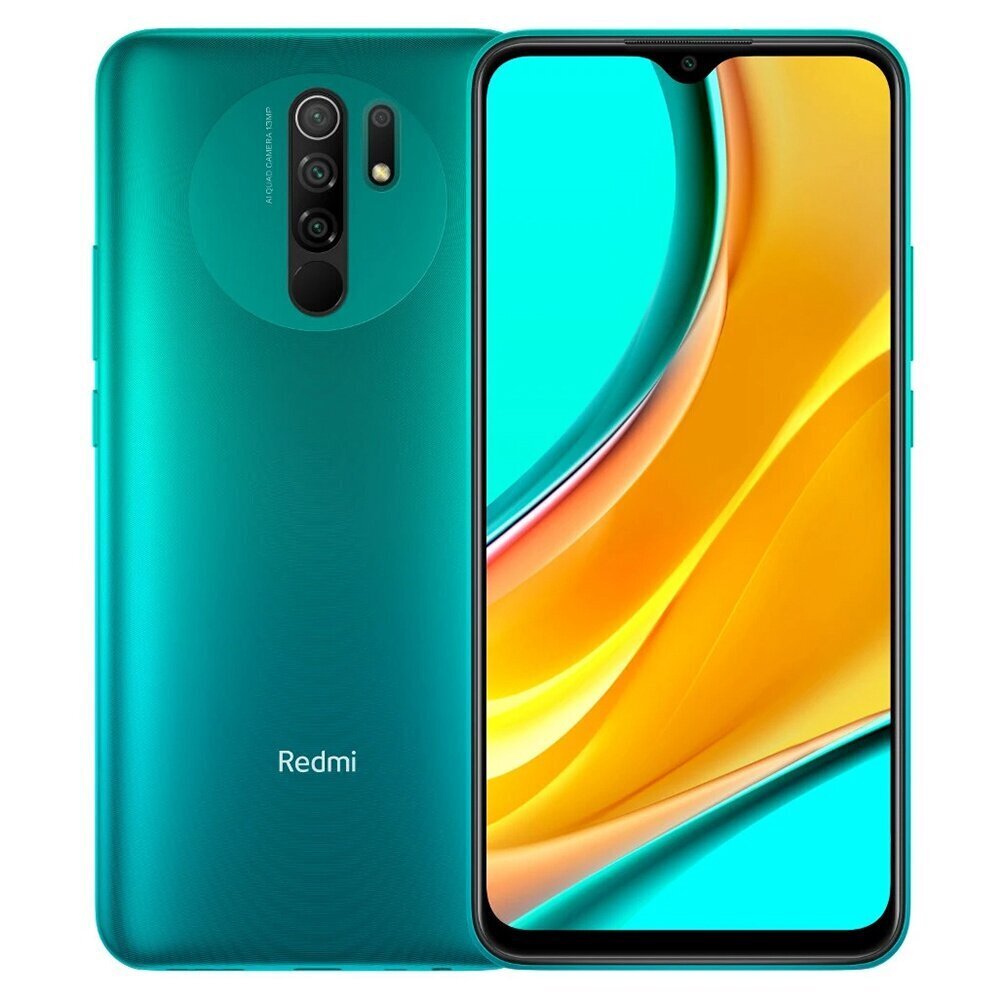 Xiaomi Redmi 9, 32 GB, Dual SIM, Ocean Green цена и информация | Mobilieji telefonai | pigu.lt