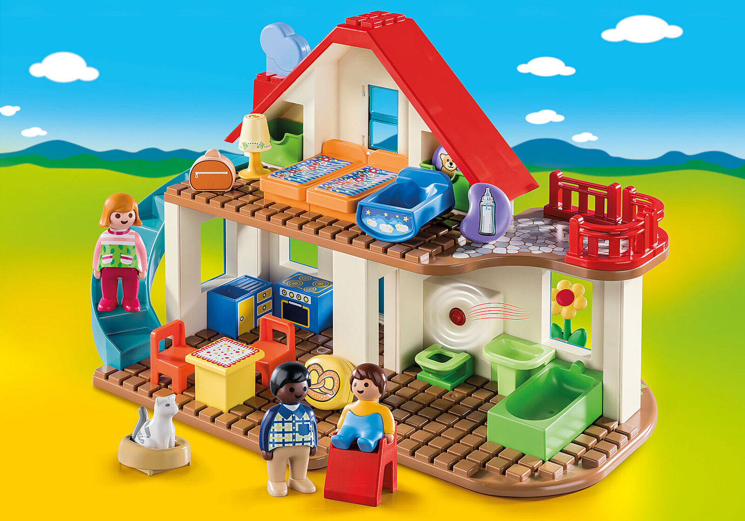 70129 PLAYMOBIL® 1.2.3, Šeimos namas цена и информация | Konstruktoriai ir kaladėlės | pigu.lt