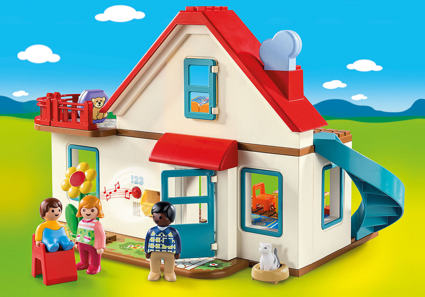 70129 PLAYMOBIL® 1.2.3, Šeimos namas цена и информация | Konstruktoriai ir kaladėlės | pigu.lt