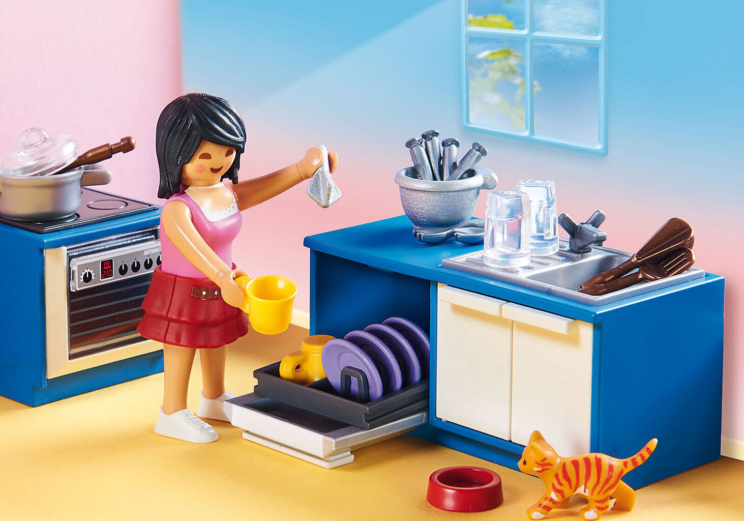 70206 PLAYMOBIL® Dollhouse Virtuvė kaina ir informacija | Konstruktoriai ir kaladėlės | pigu.lt