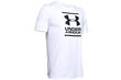 Marškinėliai vyrams Under Armour GL Foundation SS Tee 1326849-100, balti kaina ir informacija | Sportinė apranga vyrams | pigu.lt