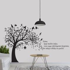 Lipdukas ant sienos - „Šeimos medis“, juodas, kryptis - dešinė. kaina ir informacija | Interjero lipdukai | pigu.lt