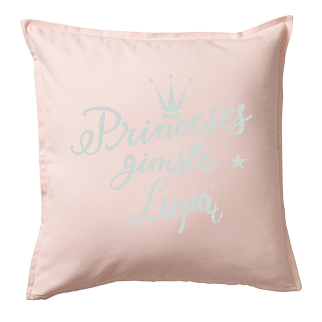 Dekoratyvinė pagalvėlė „Princesės gimsta liepą“, rožinė. kaina ir informacija | Dekoratyvinės pagalvėlės ir užvalkalai | pigu.lt