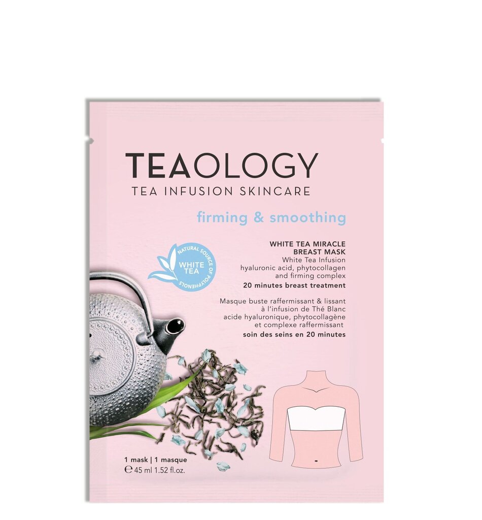 Stangrinamoji krūtinės kaukė Tealogy White Tea, 45 ml цена и информация | Anticeliulitinės, stangrinamosios priemonės | pigu.lt