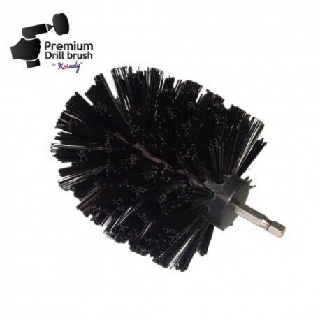 Profesionalus valymo šepetys Premium Drill Brush by Kornely, ypač kietas, juodas цена и информация | Mechaniniai įrankiai | pigu.lt
