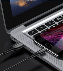 USB/MicroUSB кабель для USAMS, черный, 100 см цена и информация | Кабели для телефонов | pigu.lt