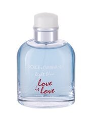 Туалетная вода Dolce & Gabbana Light Blue Love Is Love Pour Homme EDT для мужчин 125 мл цена и информация | Мужские духи | pigu.lt