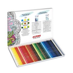 Pieštukai spalvoti ALPINO Color experience aqualine 36sp metalinėje dėžutėje kaina ir informacija | Kanceliarinės prekės | pigu.lt