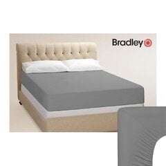 Bradley Трикотажная простыня на резинке, 90 х 200 см, серый цена и информация | Простыни | pigu.lt