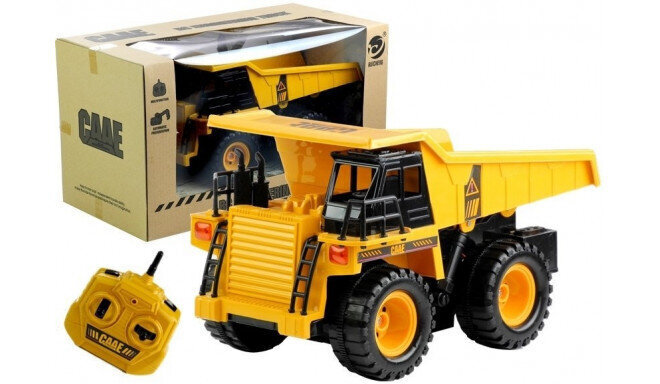 Radijo bangomis valdomas savivartis RoGer Dump Truck with Remote Control / Yellow kaina ir informacija | Žaislai berniukams | pigu.lt