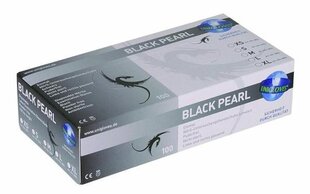 Vienkartinės nitrilo (nitrilinės) pirštinės (be pudros) Unigloves Black Pearl, S dydis, juodos, 100 vnt. kaina ir informacija | Pirmoji pagalba | pigu.lt