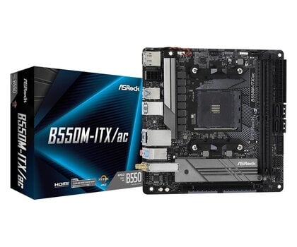 ASRock B550M-ITX/ac kaina ir informacija | Pagrindinės plokštės | pigu.lt