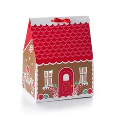 Dovanų dėžutė Kalėdų namelis, 4vnt / pak kaina ir informacija | Dovanų pakavimo priemonės | pigu.lt