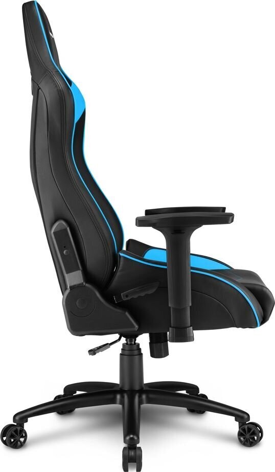 Žaidimų kėdė Sharkoon Elbrus 3, juoda/mėlyna kaina ir informacija | Biuro kėdės | pigu.lt