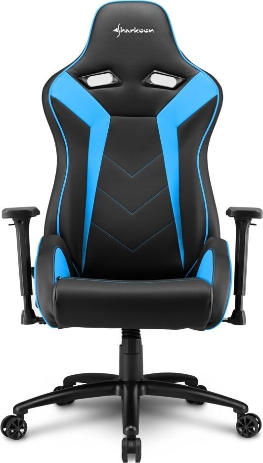Žaidimų kėdė Sharkoon Elbrus 3, juoda/mėlyna kaina ir informacija | Biuro kėdės | pigu.lt