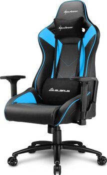 Игровое кресло Sharkoon Elbrus 3, черное/синее цена и информация | Офисные кресла | pigu.lt