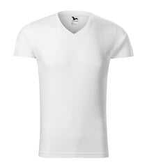 Футболка для мужчин Slim Fit V-neck, белая цена и информация | Мужские футболки | pigu.lt