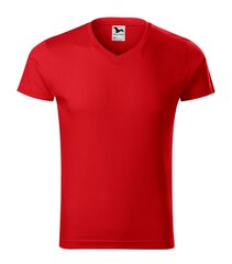 Футболка для мужчин Slim Fit V-neck, красная цена и информация | Мужские футболки | pigu.lt